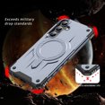 thumbnail image 4 of Allytechgroup Case for Samsung Galaxy S23 FE, [Compatible with Magsafe] Wireless Charging Shell with Card Pockets [Military Grade Drop Protection] Rugged Hard Back & Shockproof TPU Cover, Gray, 4 of 12