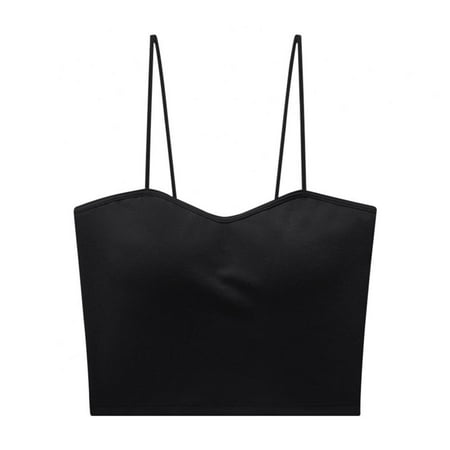

Spdoo Back Closure Wireless Sling Cotton Sports Bra For Woman 36 Black