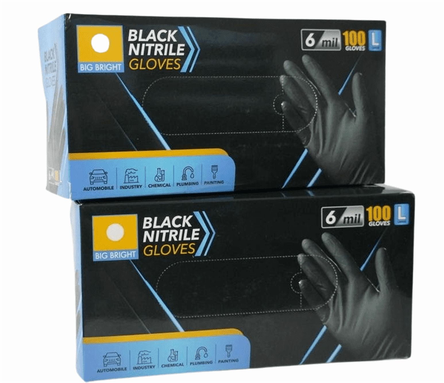 Guanti In Nitrile Nero Usa E Getta, 10 Scatole Da 100 Pezzi, Taglia Piccola, Spessore 4 Mil, Senza Lattice, Testurizzati, Ideali Per Alimenti E Uso Professionale - 2