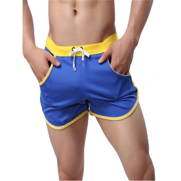 One opening Men Summer Swim Trunk Square Leg Short Swim Suit, Straps