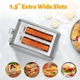 thumbnail image 3 of Tostadora YSSOA, 2 rebanadas, acero inoxidable, 5 pantallas, plateada, 3 of 8