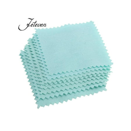50Pcs 8x8cm Jewelry Polishing Cloth Cleaning for Platinum Gold & Sterling