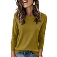 thumbnail image 3 of Satingcolo Long Sleeve Sweaters for Women Oversized Knitwear Crewneck Pullover | Fall Tops for Women,Winter Clothes,Fall Sweaters,Womens Tops, 3 of 7