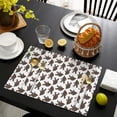 thumbnail image 4 of Brown Bigfoot Pattern Summer Placemats Table Placemats Set Of 4-Linen Kitchen Washable Placemats Table Mats 11.8"x17.7" Non-Slip Heat Resistant, 4 of 6