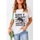 thumbnail image 2 of ABPHQTO Camiseta blanca de manga corta con estampado gráfico Western BULL SHIRT para mujer, 2 of 5