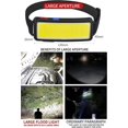 thumbnail image 2 of Powerful COB LED Headlamp USB Rechargeable Waterproof 2000 Lumens (2 Pack) Work Light for Helmet Camping Car Maintenance Construction, 2 of 5
