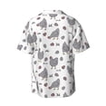 thumbnail image 2 of Wukai Funny Chicken Men's Casual Short-Sleeve Button Down Shirt - Lightweight Summer Dress Shirt for Daily Wear-XX-Large, 2 of 7