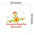 thumbnail image 4 of Cartoon Wall Decals for Boy's Bedroom - Kid Piloting an Airplane with Stars Wall Sticker Decal With Easy Installation Instructions Bedroom Wall Sticker - Size: 20 In x 16 In, 4 of 5