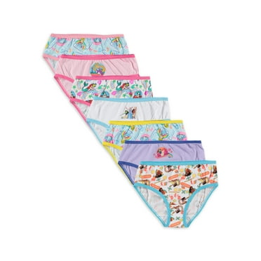 Disney Princess Girls Underwear, 7 Pack Panties, Sizes 4 - 8