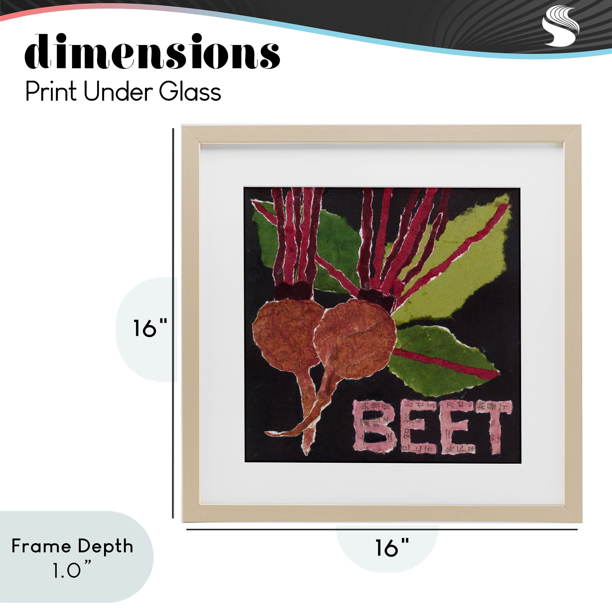 Stupell Industries Beets Root Vegetable Birch Framed Print Under Glass, design by Nancy Overton