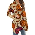 thumbnail image 4 of Dvprdro Halloween Plus Size Cardigan Sweaters for Women Funny Cute Print Long Sleeve Halloween Costumes Fall Fashion Lightweight Open Front Coat Tops, 4 of 5