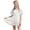 White, variant on UngA Girl's Chiffon V Neck Short Sleeve Drawstring Beach Dress Girls Cover Ups for Swimwear (White,11-12 Years)