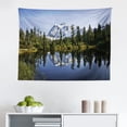 thumbnail image 1 of Landscape Tapestry, Scenery of The River Between Rock Cliffs with Sky Image, Fabric Wall Hanging Decor for Bedroom Living Room Dorm, 2 Sizes, Orange Yellow, by Ambesonne, 1 of 1