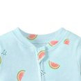 thumbnail image 4 of Nwiuh Girls' Organic Cotton, Sleep and Play Footed Pajamas | Easy Zip Front Pjs Feature 2-Way Zipper to Ensure Newborns Have Restful Nights Sleep (Light Blue, 0-3 Months), 4 of 4
