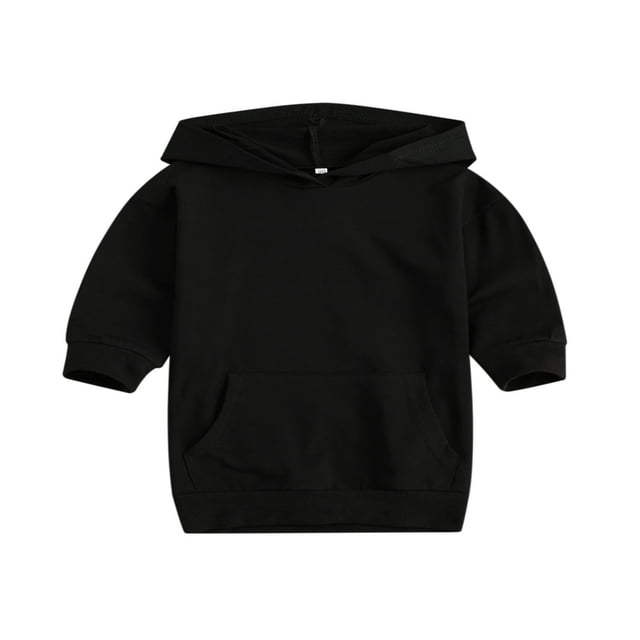 MesaSe Bébé Filles Hoodies Robe Tenues Solide à Manches Longues Pull Poche Longue Longueur Robe Droite Violet 1-2 Ans
