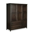 thumbnail image 4 of Grain Wood Furniture Shaker 3-Door Armoire, Solid Wood with an Expresso Finish, 4 of 9