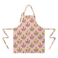 thumbnail image 2 of Pink Flower Fairy Pattern Apron-Garden Aprons for Women with Pockets-Cotton Linen Waterproof Kitchen Cooking Gardening Aprons Adjustable for Kitchen,Cooking,BBQ and Salon 33x27 Inch, 2 of 7