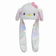 thumbnail image 3 of LED Light Sanrioed Kuromi Cinnamoroll Kitty Glowing Plush Ear Move Hat Anime Cartoon Jumping up Ear Novetly Cap Gift for Kids, 3 of 10