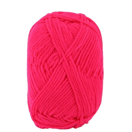 Fuchsia Crochet - Household Fiber Handmade Crochet Gloves Sweater Knitting Yarn Cord Fuchsia 25g