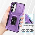 thumbnail image 2 of Funda para GANGXUN Samsung Galaxy S23 FE - Soporte metálico, Función magnética, Morado, 2 of 5