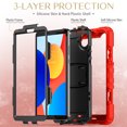 thumbnail image 5 of XYX For Xiaomi Redmi Pad SE 2024 Case 8.7 inch, 3in1 Heavy Duty Shockproof Tablet Case with Stand, Shoulder Strap, Red, 5 of 7