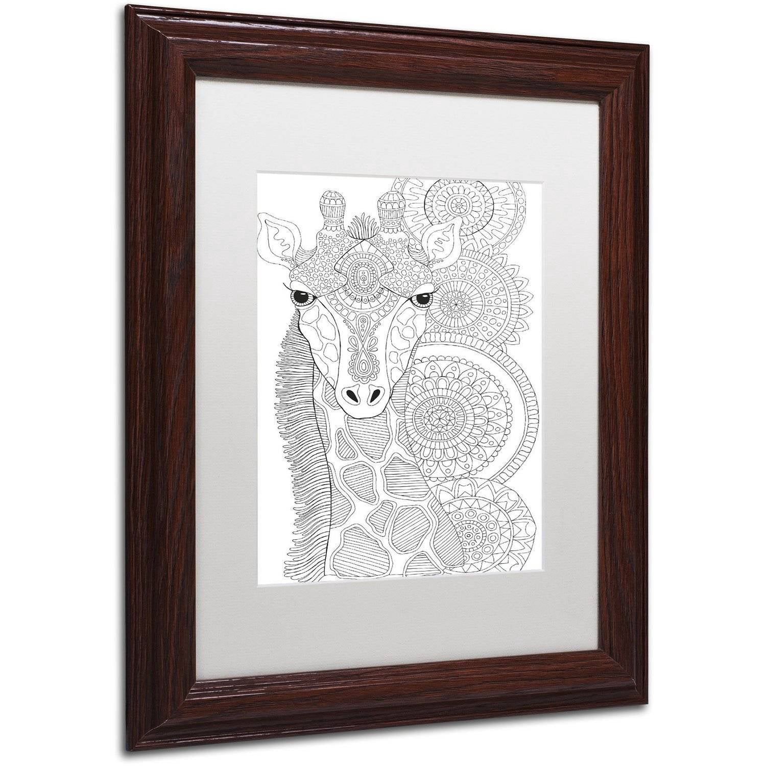 Trademark Fine Art 'Animals 11' Canvas Art by Hello Angel White Matte, Wood Frame