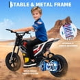 thumbnail image 4 of BeesClover 24V Kids Electric Dirt Bike, 350w Motorcycle with 10 MPH Max Speed & 12-Mile Range,Rear Wheel Suspension, Twist Grip Throttle, Rubber Tires, 4 of 7