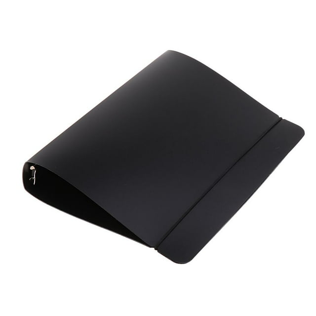 Carpeta de archivo tipo diario, recargable, color negro UNA