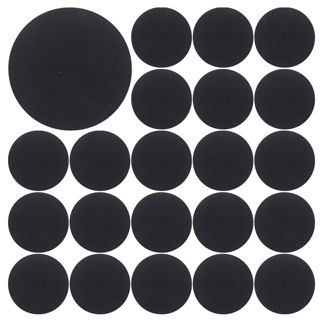 UPGRATOR 500Ud Círculos De Fieltro Negro Auto Adhesivos Para Aplicaciones En Ropa Y