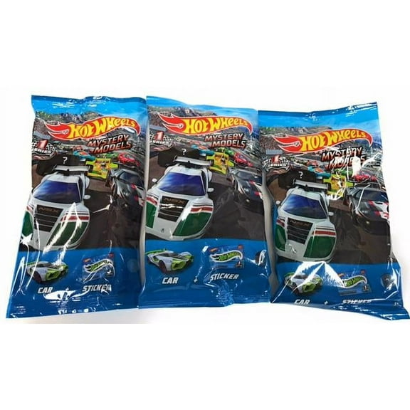 Hot Wheels Mystery Models (2019) Toy Car w/ Sticker - (3 Blind Pack)