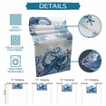 thumbnail image 6 of Ocean Blue Octopus Table Runner - 90 Inch Long Coastal Coral Beach Nautical Starfish Cotton and Linen Blended Dress Scarves Farmhouse Table Runner for Kitchen Dining, Coffee Table, 13" x 90", 6 of 8