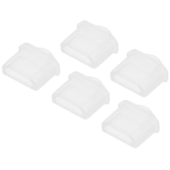 Silicone Micro  Male Port Anti-Dust Stopper Cap Cover Transparent 5PCS