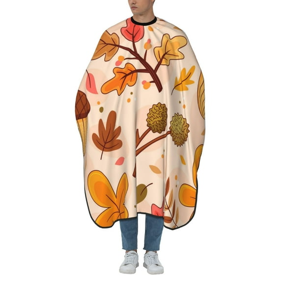 ZICANCN Hair Cutting Cape for Adults, Foliage Leaf Fall Decoration Cape Salon Barber Cape for Hair Stylist Shampoo Capes Waterproof, 55x66 Inches