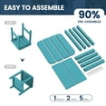 thumbnail image 4 of SERWALL Adirondack Outdoor Side Table, All Weather Use Double Layer Patio Side Table, HIPS Rectangular End Table- Tiffany, 4 of 9