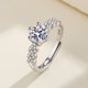 thumbnail image 2 of Anillo de Plata de Ley 925 con forma de corazón y circonita AAA, compromiso ajustable abierto para mujer, joyería de moda para boda, regalos de fiesta, 2 of 2