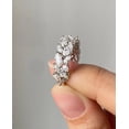 thumbnail image 4 of 2.03 CTW Marquise Cut Colorless Moissanite Double Row Half Eternity Wedding Band, Designer Stackable Bridal Band, Anniversary Gold Gift Ring, 4 of 5
