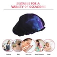 thumbnail image 6 of KLL Purple And Blue Nebula Pattern Shower Cap & Bath Cap for Women,Reversible Oversized Waterproof Shower Caps for all Hair Lengths,Elastic Reusable Bathing Hair Cap, 6 of 6