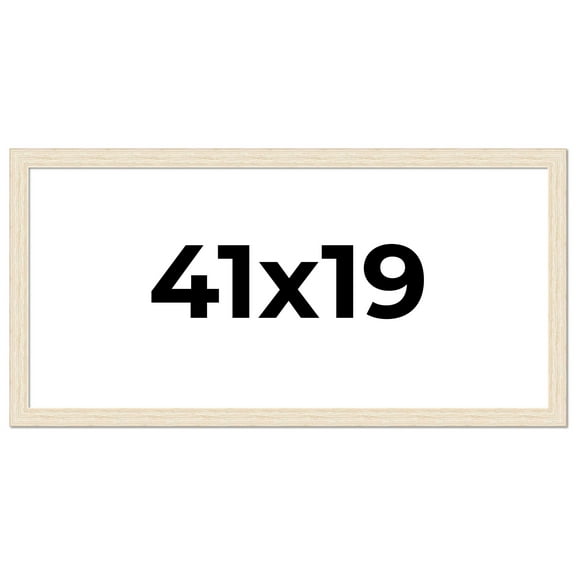 41x19 Frame White Barnwood Picture Frame Includes UV Acrylic Plexiglass, Acid Free Foam Backing