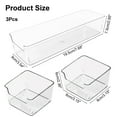 thumbnail image 5 of 3 Pack Clear Plastic Storage Bins, Large Pantry Organizer Basket with Handle, Storage Containers for Fridge, Closet, Bathroom, Under Sink and Kitchen Organization, 5 of 8