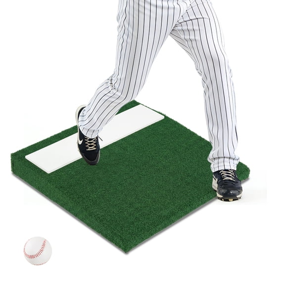 Gymax Portable Pitching Mound w/Baseball Pitching EVA Carry Handle Youth Baseball