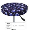 thumbnail image 4 of Pofeuu Skull flower leaf purple Print Round Bar Stool Covers - Super Soft and Washable Elastic Stool Cushion Slipcover Easy Clean Velvet-13 inch, 4 of 7
