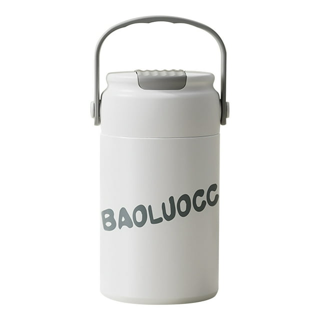 Taza de té de acero inoxidable con colador - vaso aislante al vacío de 550 ml, diseño floral, tapa impermeable, vaso portátil para pajita para bebidas calientes y frías
