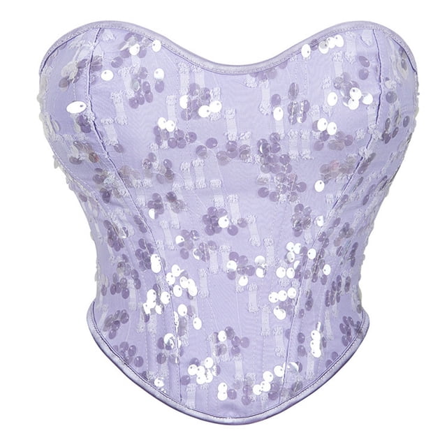 Corsé vintage con tirantes y estampado de vendaje para mujer, top tipo corsé de dacrón.