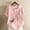 Pink, variant on QUNYINEY Casual Shirts for Women Trendy Pullover Short Sleeve Butterfly Crew Neck Tops Linen Button Loose Tops for Women Trendy