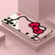 thumbnail image 3 of Smooth E-TPU Phone Case For Samsung Galaxy S24 S23 S22 S21 S20 FE S10 S9 A01 A02 A03 PLUS ULTRA 5G Case Pink Art Hello Kitty Cat, 3 of 5