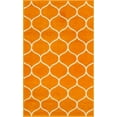 thumbnail image 2 of Unique Loom Trellis Frieze Collection Area Rug - Rounded (3' 3" x 5' 3" Rectangle Orange/Ivory), 2 of 6