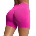 thumbnail image 3 of FAVIPT Women's Fitness Yoga Biker Shorts Tummy Control Quick Dry Shorts Slimming Comfy Workout Bottoms Hot Pink,XXL, 3 of 9