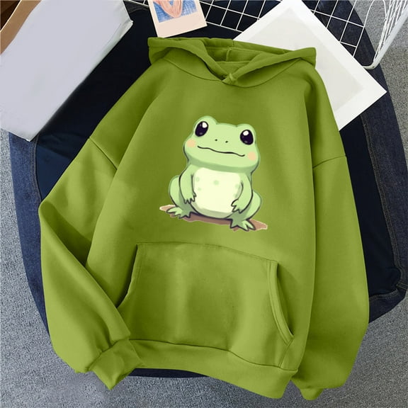 SIYUDAN Women's Sweatshirts Hoodies Long Sleeve Pullover Hoodie Cute Hoodies Green Hoodie Y2k Women Fall Clothes Women's Fashion Hoodies & Sweatshirts