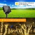 thumbnail image 4 of GHODEC 2Pack Solar String Lights Outdoor Waterproof, Each 160 LED 52.3Ft Solar Fairy Christmas Twinkle Lights with 8 Modes,Solar Tree Lights for Outdoor Garden Patio Decorations(Warm White), 4 of 9