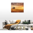 thumbnail image 4 of Farmhouse Barn Wall Art Rustic Barn Sunset Pictures Wall Decor Large Country Old Barn Sunrise Painting Canvas Prints Modern Artwork Framed Decoration for Home Bathroom Bedroom Living Room 16"x12", 4 of 6